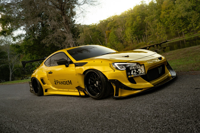 Обои картинки фото авто, автомобили, toyota, scion, road, lake, pandem, gt86