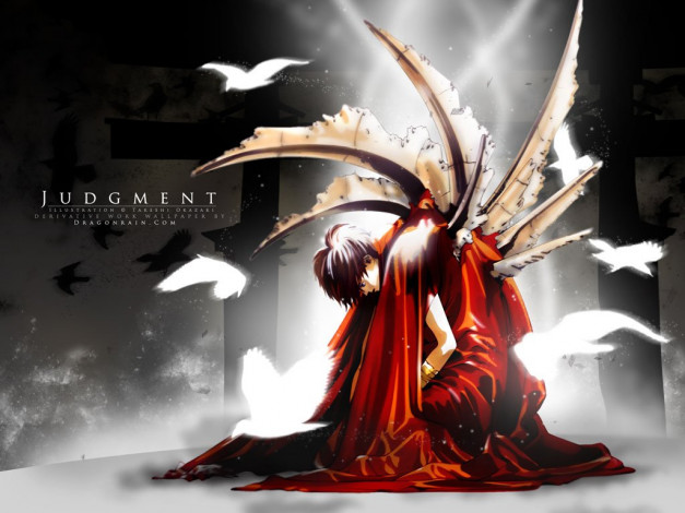 Обои картинки фото аниме, angels, demons