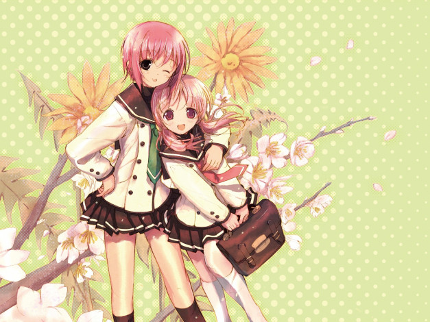 Обои картинки фото sakura, musubi, аниме, naru, nanao