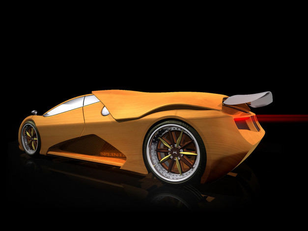 Обои картинки фото splinter, wooden, supercar, автомобили, 3д
