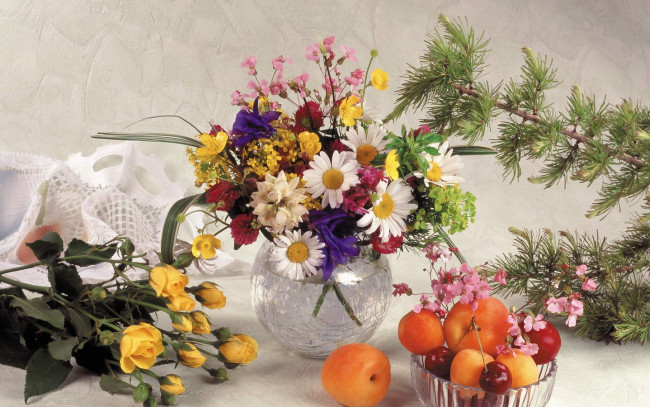 Обои картинки фото цветы, разные, вместе