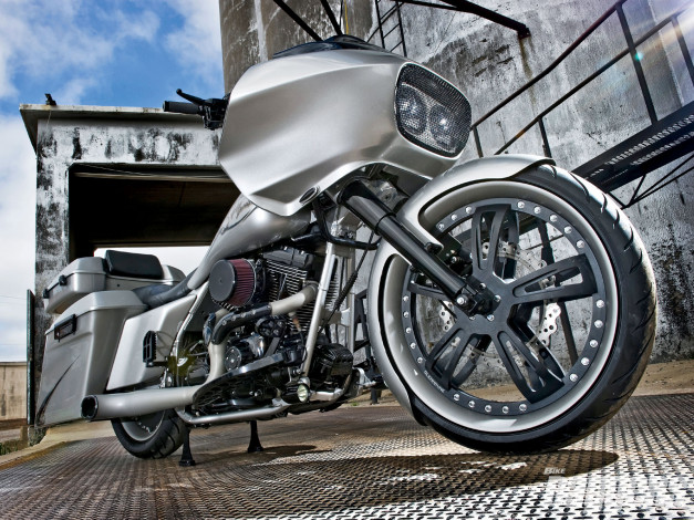 Обои картинки фото 2001, harley, davidson, road, glide, мотоциклы, customs