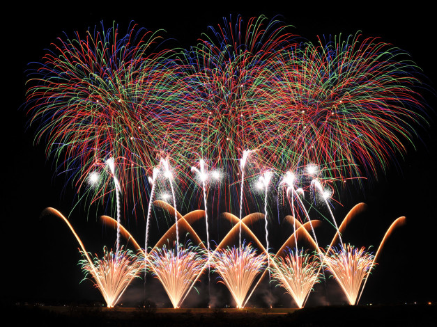 Обои картинки фото разное, салюты, фейерверки