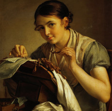 Картинка василий тропинин кружевница рисованные