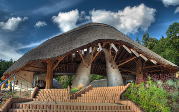 Картинка города здания дома ступени крыша