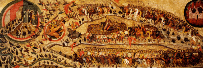 Обои картинки фото благословенно, воинство, небесного, царя, рисованные, живопись, икона