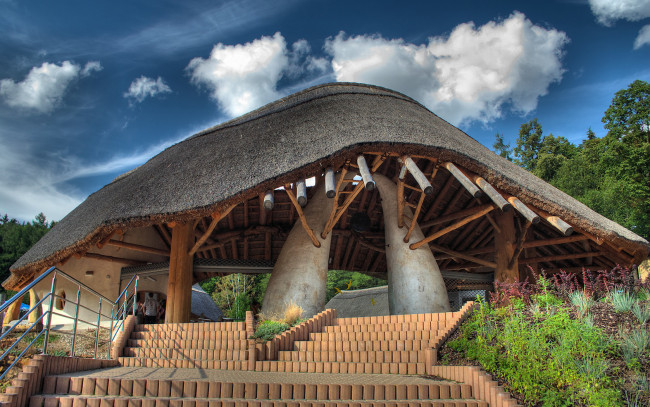 Обои картинки фото города, здания, дома, ступени, крыша