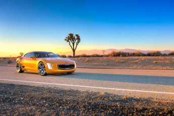 обоя 2014 kia gt4 stinger, автомобили, kia, желтый, дорога, stinger
