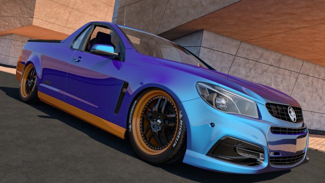 Обои картинки фото автомобили, 3д, 2014, holden, vf, commodore, ute, ssv