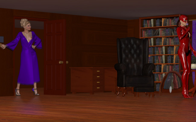 Обои картинки фото 3д графика, fantasy , фантазия, девушка, комната, супермен