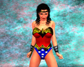 Картинка 3д+графика фантазия+ fantasy супермен фон взгляд девушка