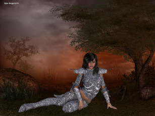 Картинка 3д+графика амазонки+ amazon взгляд девушка доспехи фон