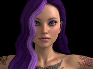 Картинка 3д+графика портрет+ portraits взгляд девушка фон