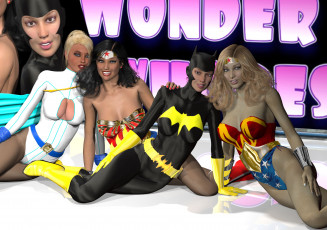 Картинка 3д+графика люди+ people супермены фон взгляд девушки