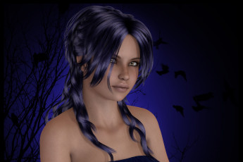 Картинка 3д+графика люди+ people фон девушка взгляд