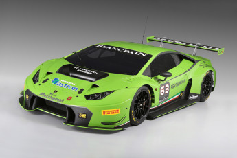 Картинка автомобили lamborghini huracаn gt3 2015г зеленый