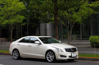 обоя автомобили, cadillac, ats, светлый, jp-spec, 2012г