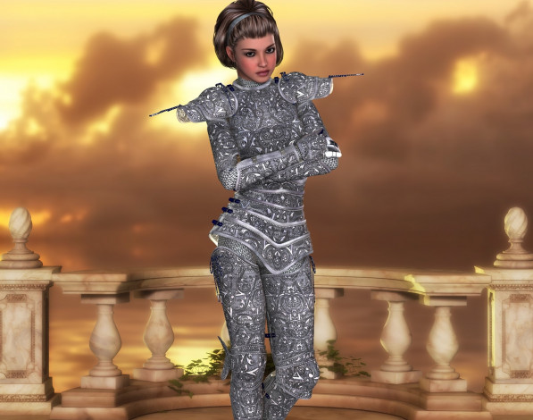 Обои картинки фото 3д графика, амазонки , amazon, доспехи, фон, взгляд, девушка