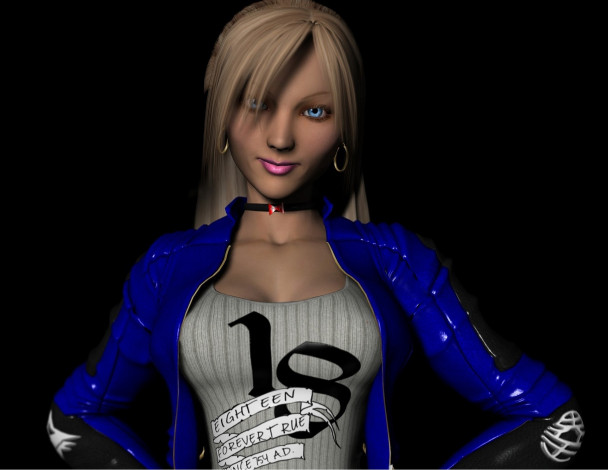 Обои картинки фото 3д графика, люди , people, взгляд, фон, девушка