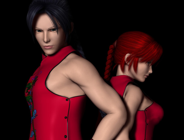 Обои картинки фото 3д графика, люди , people, фон, взгляд, девушки