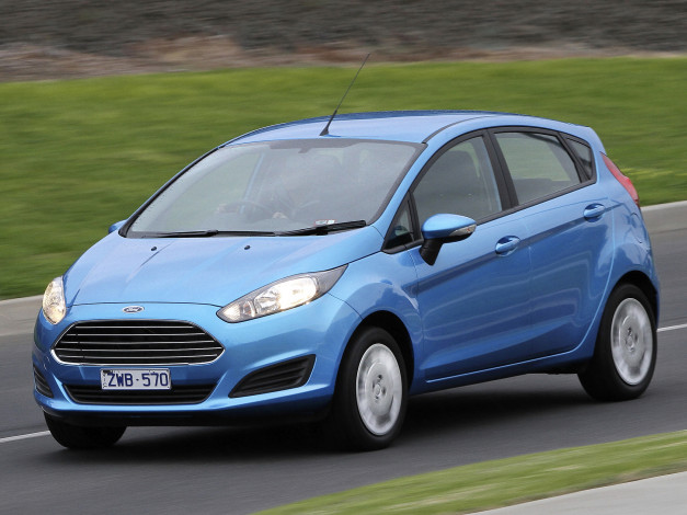 Обои картинки фото автомобили, ford, 5-door, s, fiesta, синий, 2013г, au-spec