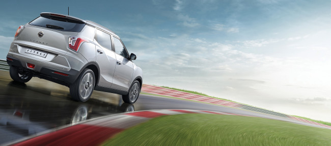 Обои картинки фото автомобили, ssang yong, ssangyong, tivoli, kr-spec, 2015г, серый