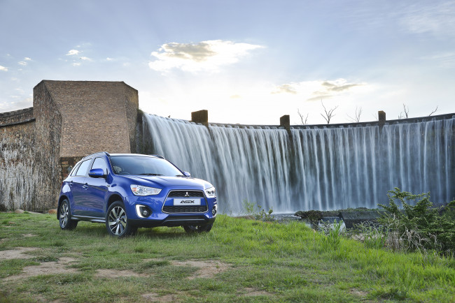 Обои картинки фото автомобили, mitsubishi, asx, za-spec, 2015г, синий