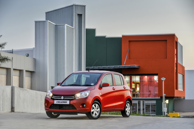 Обои картинки фото автомобили, suzuki, красный, 2015г, za-spec, celerio