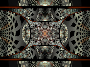 Картинка 3д+графика фракталы+ fractal цвета фон узор