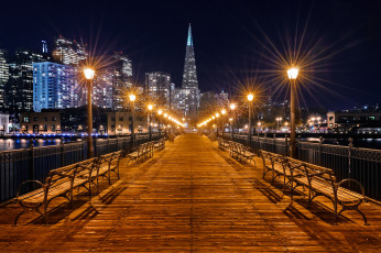 Картинка san+francisco +ca города сан-франциско+ сша фонари мост