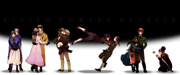 Картинка аниме hetalia +axis+powers романтика пары арт парни девушки