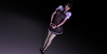 Картинка 3д+графика люди+ people фон взгляд девушка