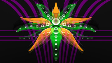 Картинка 3д+графика цветы+ flowers цвета фон узор