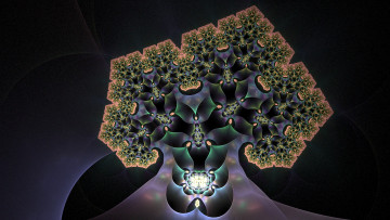 Картинка 3д+графика фракталы+ fractal фон узор цвета