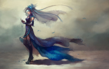 Картинка фэнтези девушки девушка 6cat арт маска