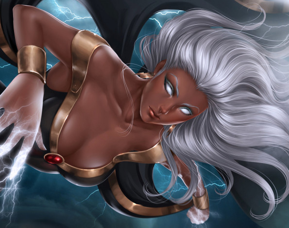 Обои картинки фото рисованное, комиксы, ororo, monroe, storm, marvel, comics, шторм