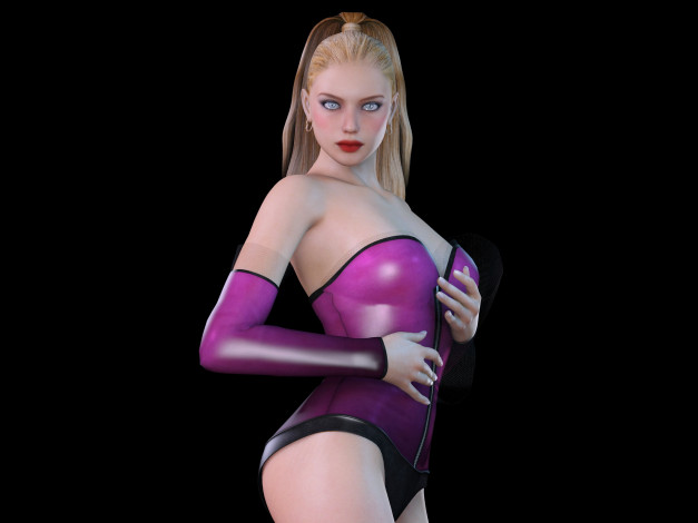 Обои картинки фото 3д графика, люди , people, блондинка, фон, взгляд, девушка