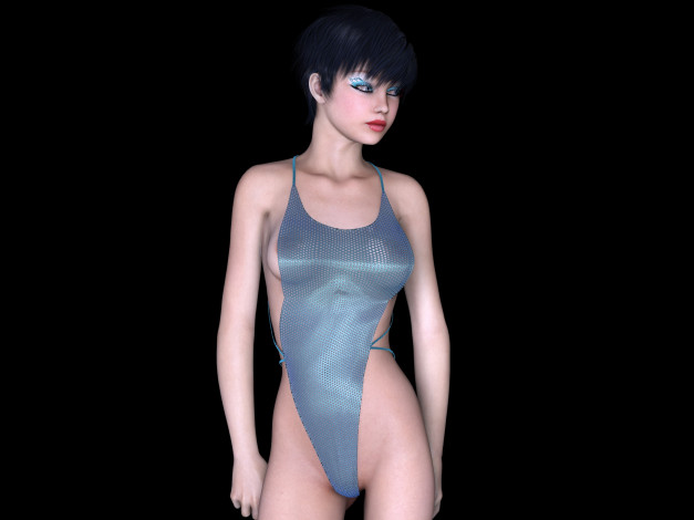 Обои картинки фото 3д графика, люди , people, фон, взгляд, девушка