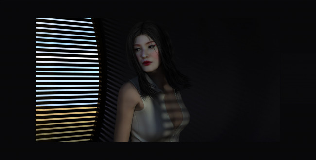 Обои картинки фото 3д графика, люди , people, девушка, фон, взгляд