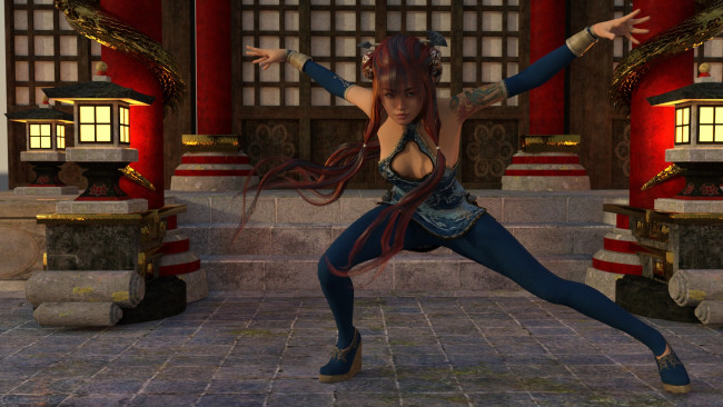 Обои картинки фото 3д графика, фантазия , fantasy, поза, фон, взгляд, девушка