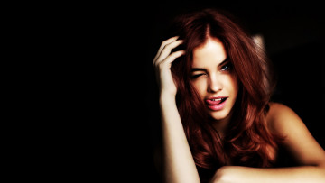 Картинка девушки barbara+palvin подмигивание язык модель барбара пэлвин
