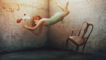 Картинка разное компьютерный+дизайн ваза цветы девушка стул интерьер фон взгляд