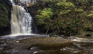 Картинка природа водопады река лес водопад