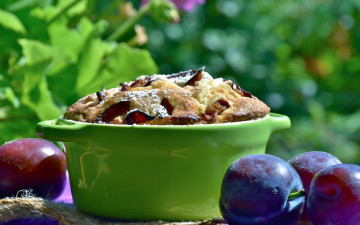 Картинка еда пироги сливы сливовый пирог