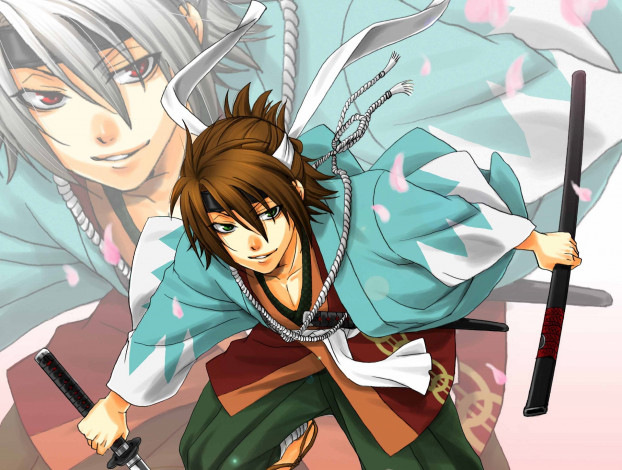 Обои картинки фото аниме, hakuouki, okita, souji