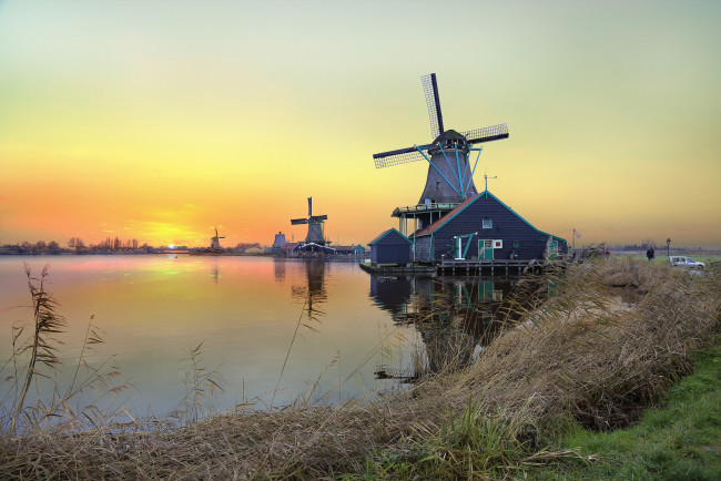 Обои картинки фото разное, мельницы, ветряк