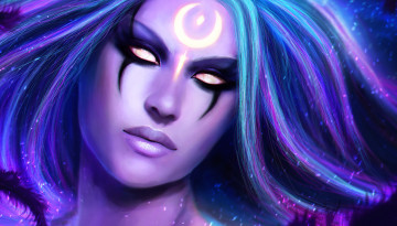 Картинка видео+игры league+of+legends взгляд фон девушка diana