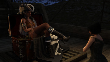 обоя 3д графика, фантазия , fantasy, фон, взгляд, девушка