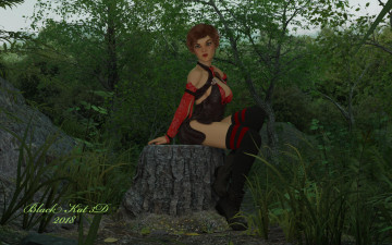 Картинка 3д+графика люди+ people фон взгляд девушка