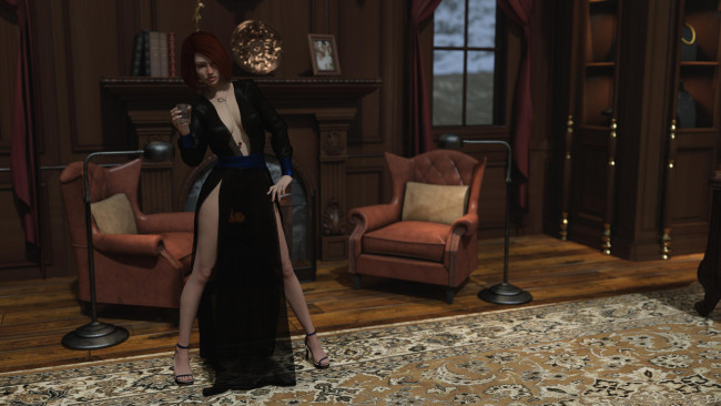 Обои картинки фото 3д графика, люди , people, фон, взгляд, девушка